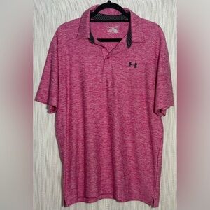 LG Men's Heathered Pink Polo Shirt